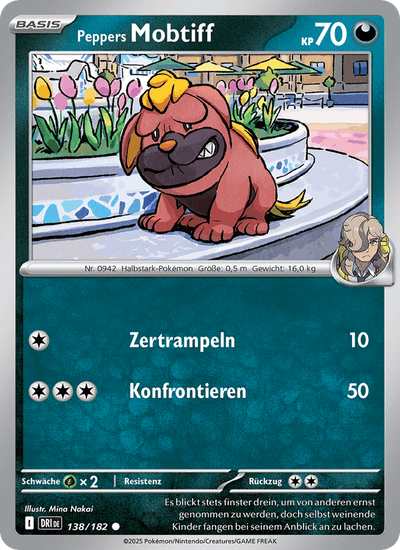 Peppers Mobtiff 138/182 Ewige Rivalen Pokémon Karte