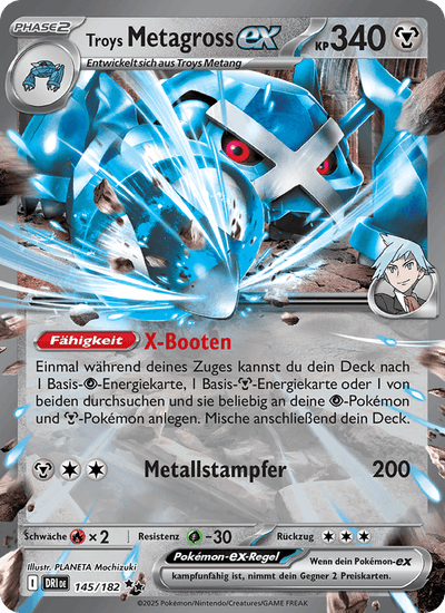 Troys Metagross-ex 145/182 Ewige Rivalen Pokémon Karte