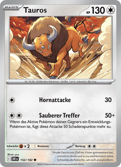 Tauros 152/182 Ewige Rivalen Pokémon Karte