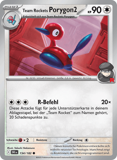 Team Rockets Porygon2 154/182 Ewige Rivalen Pokémon Karte