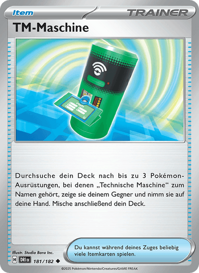 TM-Maschine 181/182 Ewige Rivalen Pokémon Karte