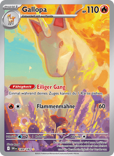 Gallopa 189/182 Ewige Rivalen Pokémon Karte