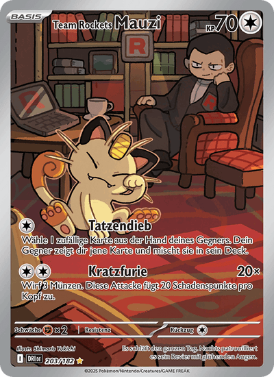 Team Rockets Mauzi 203/182 Ewige Rivalen Pokémon Karte