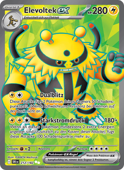 Elevoltek-ex 212/182 Ewige Rivalen Pokémon Karte