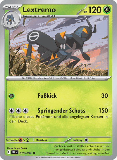 Lextremo 010/094 Fatale Flammen Pokémon Karte