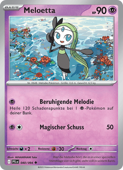 Meloetta 040/094 Fatale Flammen Pokémon Karte