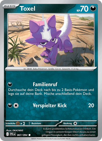 Toxel 067/094 Fatale Flammen Pokémon Karte