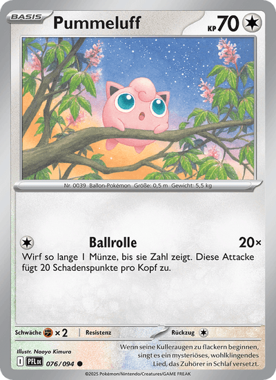 Pummeluff 076/094 Fatale Flammen Pokémon Karte