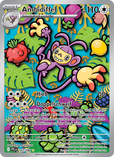 Ambidiffel 107/094 Fatale Flammen Pokémon Karte