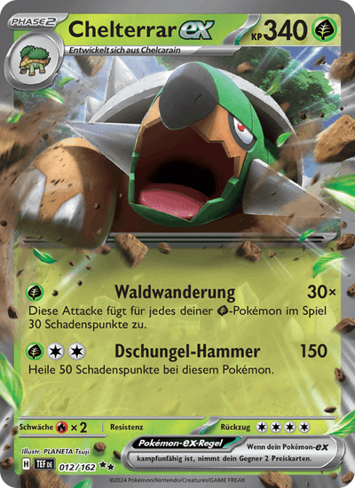 Chelterrar-ex 012/162 Gewalten der Zeit Pokémon Karte