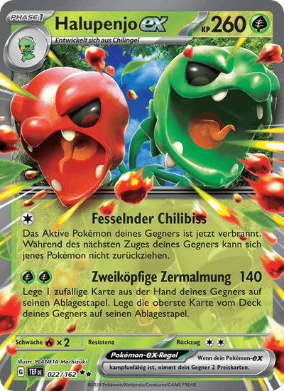 Halupenjo-ex 022/162 Gewalten der Zeit Pokémon Karte