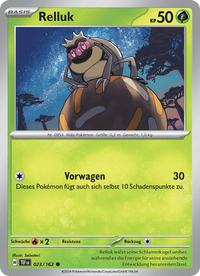 Relluk 023/162 Gewalten der Zeit Pokémon Karte