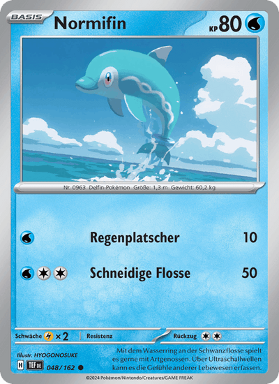 Normifin 048/162 Gewalten der Zeit Pokémon Karte