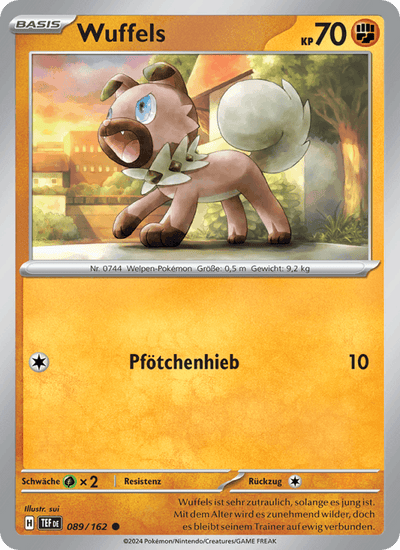 Wuffels 089/162 Gewalten der Zeit Pokémon Karte