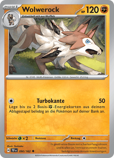 Wolwerock 090/162 Gewalten der Zeit Pokémon Karte