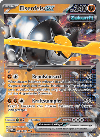 Eisenfels-ex 099/162 Gewalten der Zeit Pokémon Karte