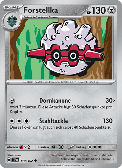 Forstellka 110/162 Gewalten der Zeit Pokémon Karte