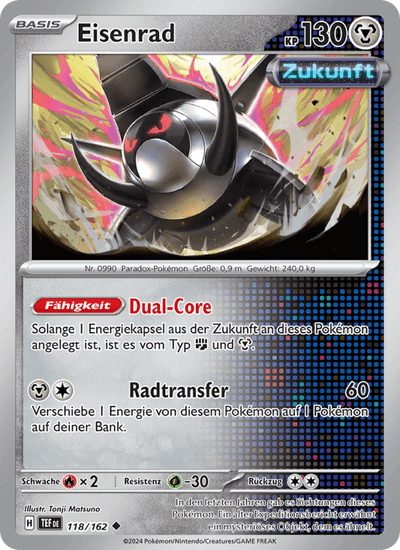 Eisenrad 118/162 Gewalten der Zeit Pokémon Karte