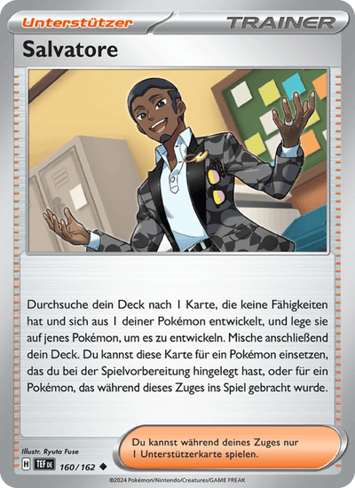 Salvatore 160/162 Gewalten der Zeit Pokémon Karte