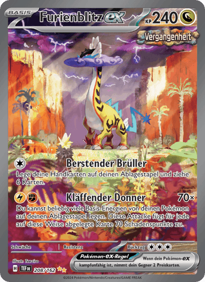 Furienblitz-ex 208/162 Gewalten der Zeit Pokémon Karte