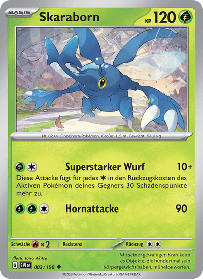 Skaraborn 002/198 Karmesin & Purpur Pokémon Karte