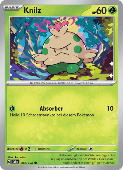 Knilz 003/198 Karmesin & Purpur Pokémon Karte