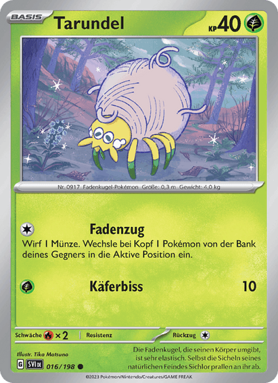 Tarundel 016/198 Karmesin & Purpur Pokémon Karte