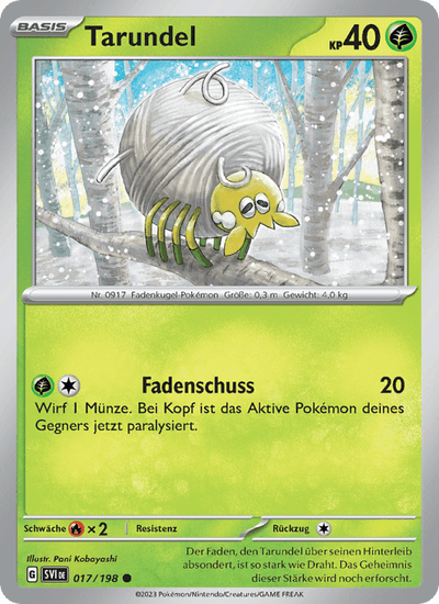 Tarundel 017/198 Karmesin & Purpur Pokémon Karte