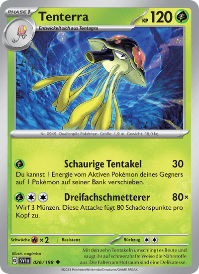Tenterra 026/198 Karmesin & Purpur Pokémon Karte