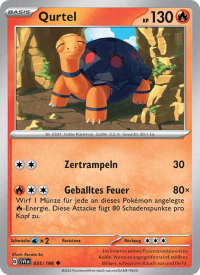 Qurtel 035/198 Karmesin & Purpur Pokémon Karte