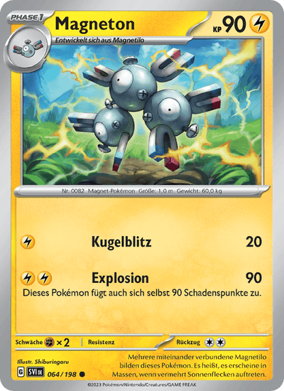 Magneton 064/198 Karmesin & Purpur Pokémon Karte