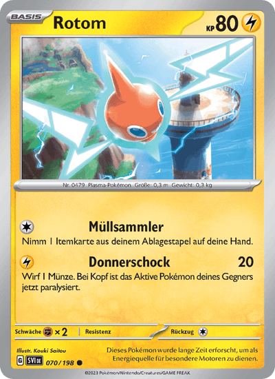 Rotom 070/198 Karmesin & Purpur Pokémon Karte