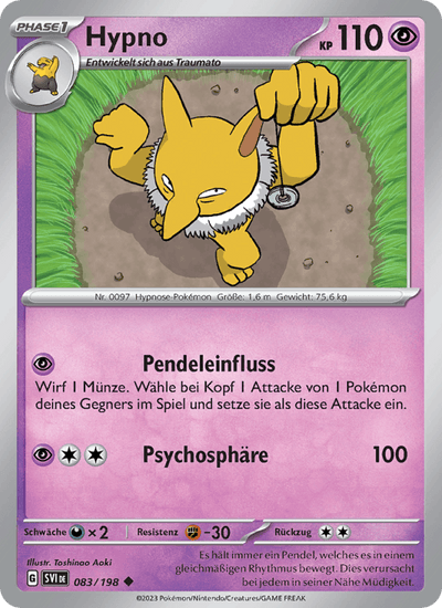 Hypno 083/198 Karmesin & Purpur Pokémon Karte