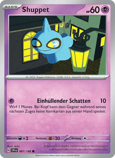 Shuppet 087/198 Karmesin & Purpur Pokémon Karte