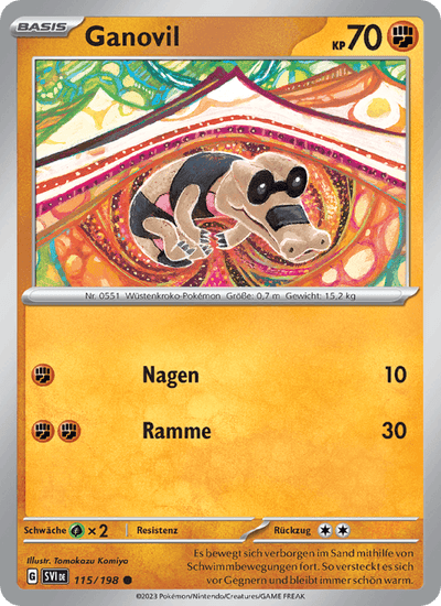 Ganovil 115/198 Karmesin & Purpur Pokémon Karte
