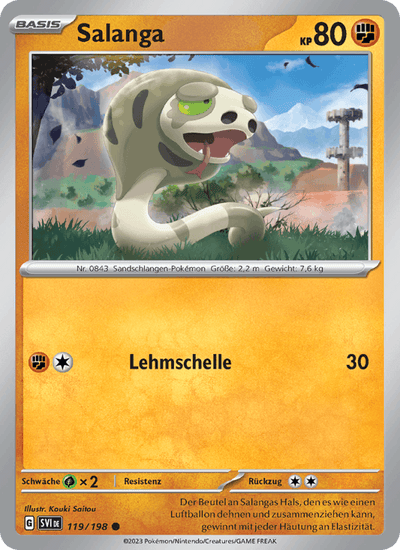 Salanga 119/198 Karmesin & Purpur Pokémon Karte