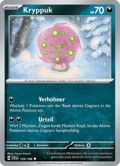 Kryppuk 129/198 Karmesin & Purpur Pokémon Karte