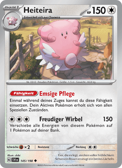 Heiteira 145/198 Karmesin & Purpur Pokémon Karte