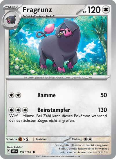 Fragrunz 157/198 Karmesin & Purpur Pokémon Karte