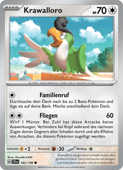 Krawalloro 162/198 Karmesin & Purpur Pokémon Karte