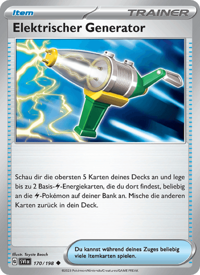 Elektrischer Generator 170/198 Karmesin & Purpur Pokémon Karte