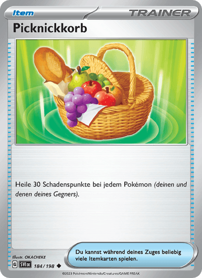 Picknickkorb 184/198 Karmesin & Purpur Pokémon Karte