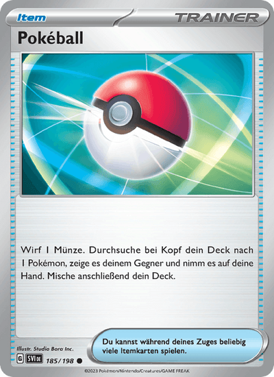 Pokéball 185/198 Karmesin & Purpur Pokémon Karte