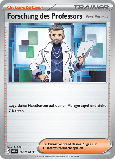 Forschung des Professors 190/198 Karmesin & Purpur Pokémon Karte