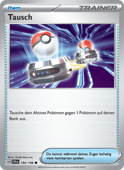 Tausch 194/198 Karmesin & Purpur Pokémon Karte