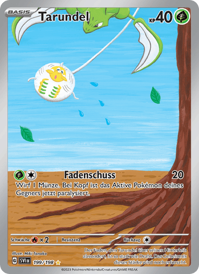 Tarundel 199/198 Karmesin & Purpur Pokémon Karte