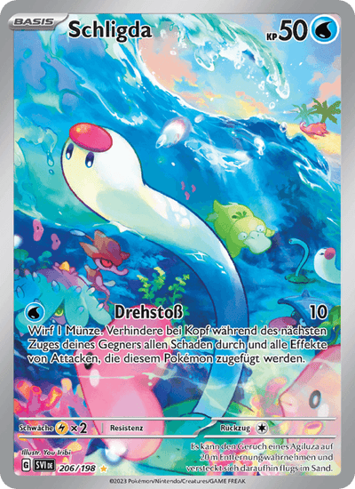 Schligda 206/198 Karmesin & Purpur Pokémon Karte