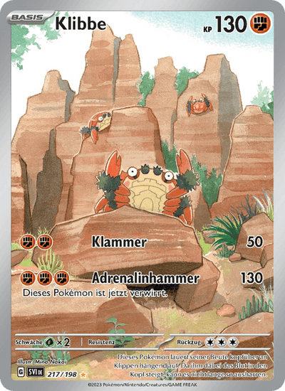 Klibbe 217/198 Karmesin & Purpur Pokémon Karte