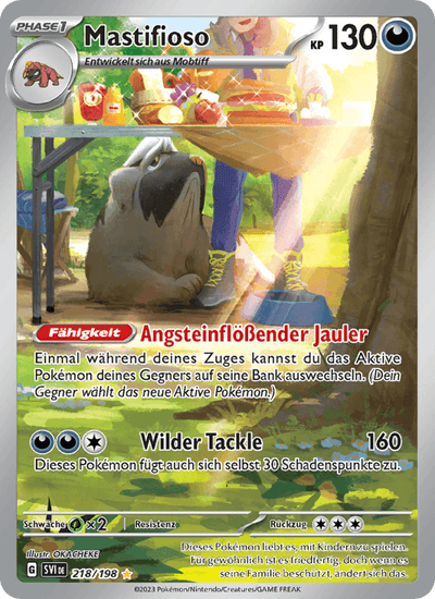 Mastifioso 218/198 Karmesin & Purpur Pokémon Karte