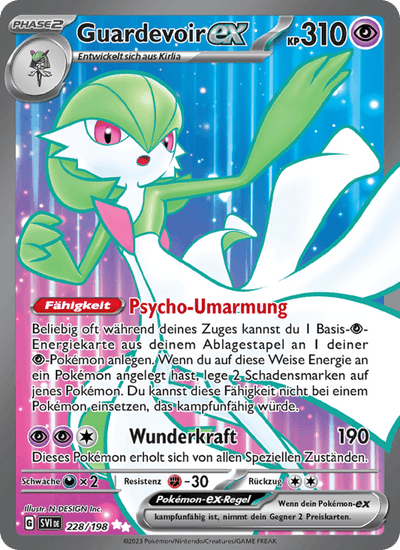Guardevoir-ex 228/198 Karmesin & Purpur Pokémon Karte